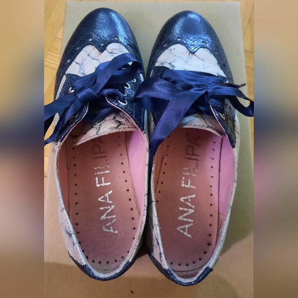 Anna Filipa leather brogue made in Portugal US 6 - Picture 4 of 4